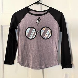 Black and Grey Harry Potter Baseball Tee